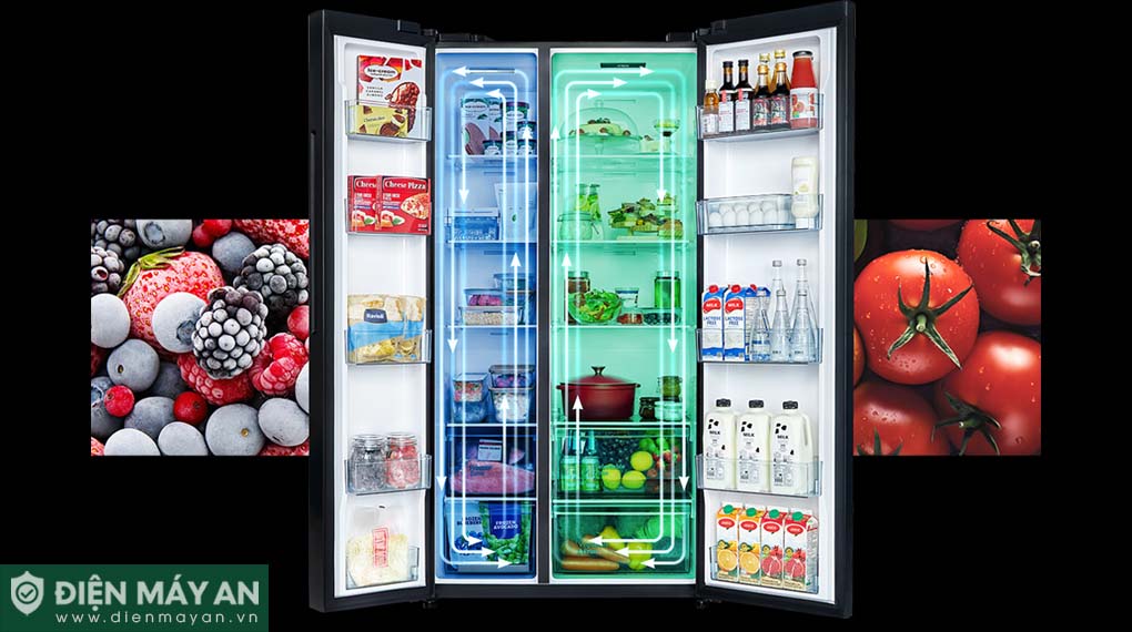 Tủ lạnh Hitachi Inverter 656 lít Side By Side HRSN9713ESUVN